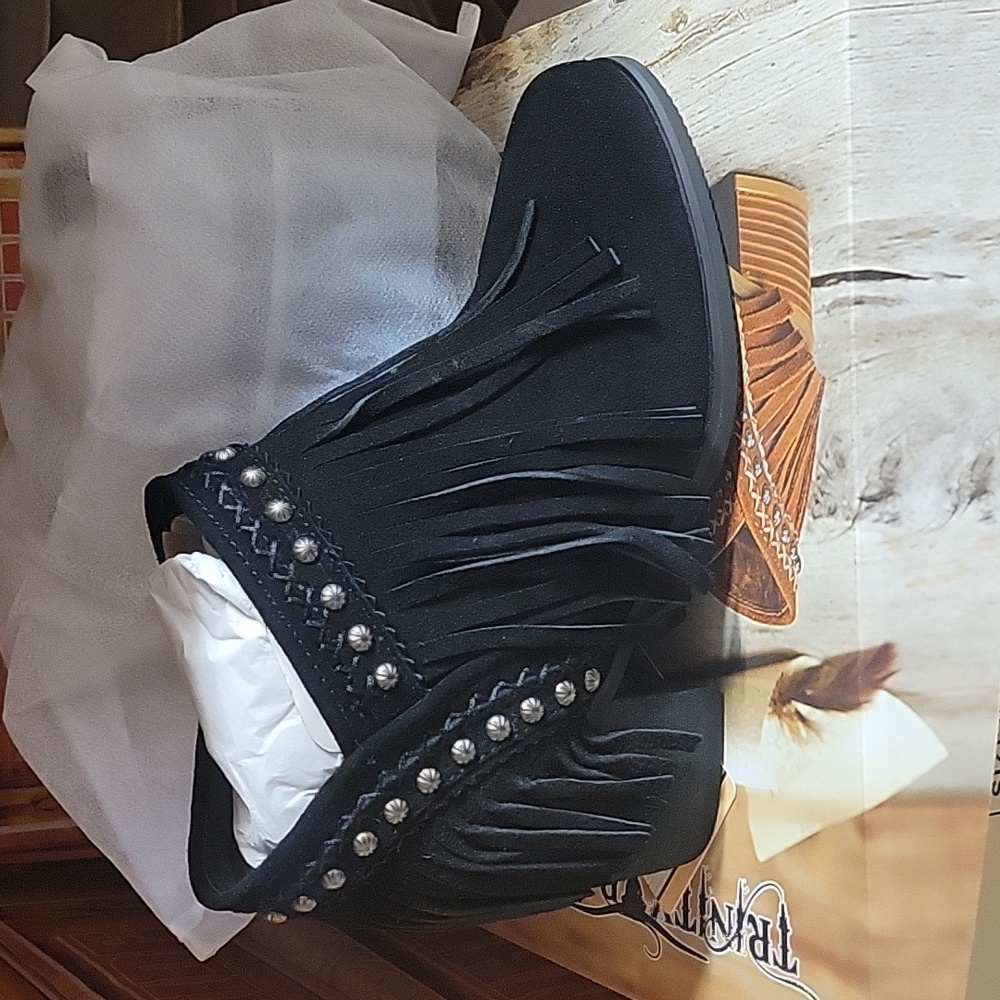 Trinity Ranch fringe black new cowgirl boots